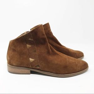 Lucky Brand Jakeela Suede Cutout Ankle Booties 7M